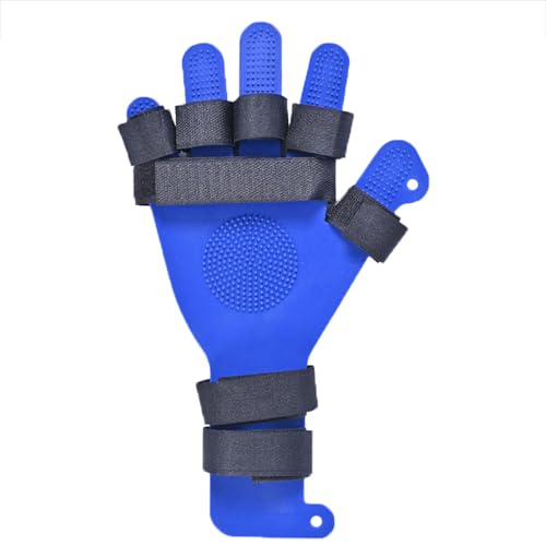 prudencrose 指分離トレーニング器 リハビリサポート 分指ボード 手指矯正＆手首固定 食品級シリコン製 フリーサイズ 左右兼用 介護用 トレーニング補助 (調整可能な指板ハード)